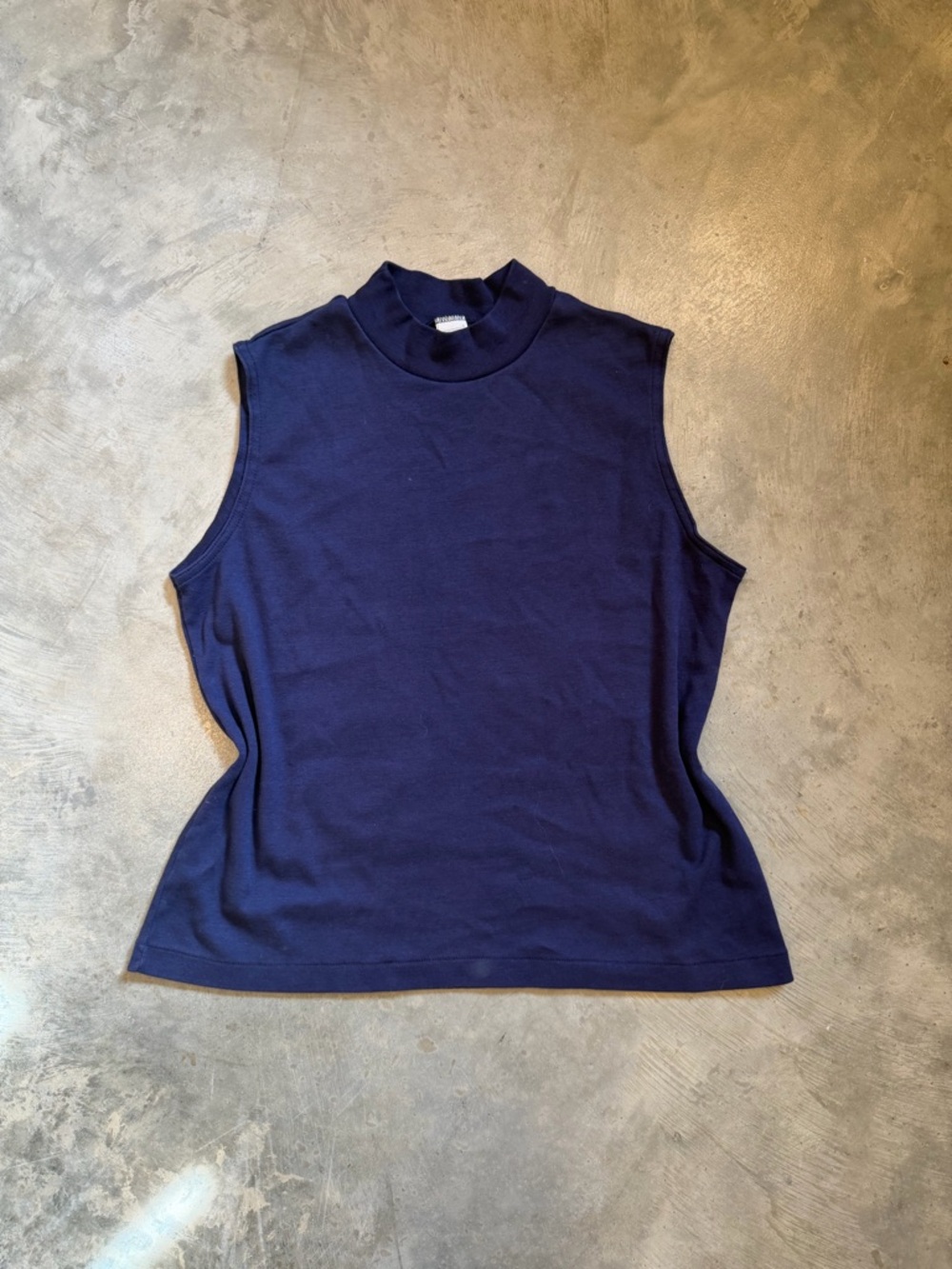Land’s End Sleeveless Mock Neck Women's Top - Navy